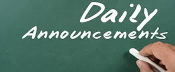 Announcements